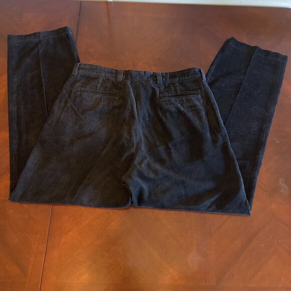 Vintage M. Gordon Men's Corduroy Pants 90's 36x32 Black back buttoned pockets - Picture 7 of 11